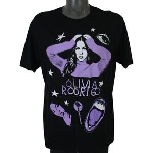 Olivia Rodrigo Tour T Shirt Mens L Black Concert Merch Chappell Roan